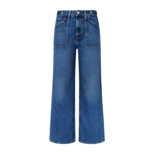 Pepe Jeans Wide Jeans Blue, Dam