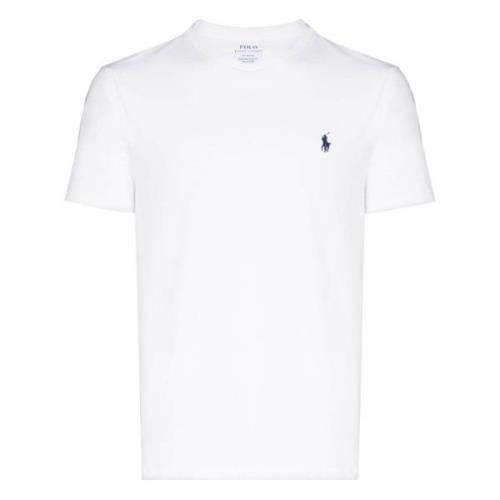 Ralph Lauren Broderad Bomull Logo T-shirt White, Herr