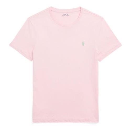 Ralph Lauren Broderad Bomull T-shirt Pink, Herr