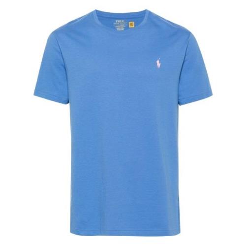 Ralph Lauren Broderad Bomull Logo T-shirt Blue, Herr