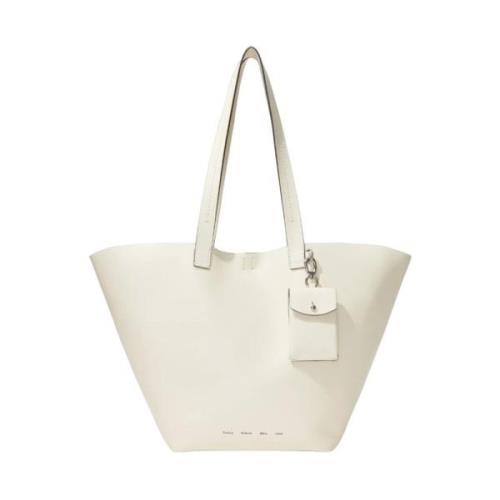 Proenza Schouler Suede Large Bedford Tote Axelväska White, Dam