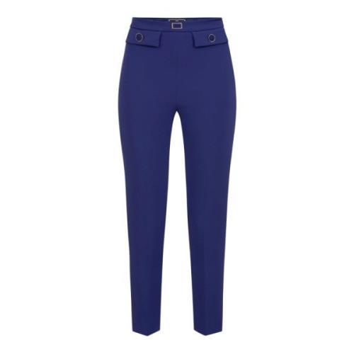 Elisabetta Franchi Slim-fit Trousers Blue, Dam