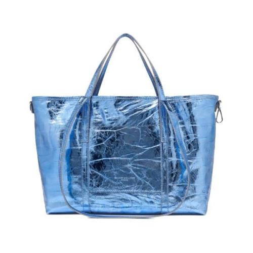 Gianni Chiarini Superlight Shopping Bag Bluette Laminerat Läder Blue, ...