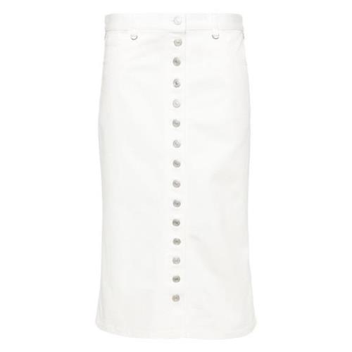 Courrèges Midi Skirts White, Dam