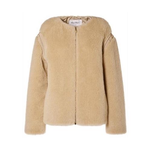 Max Mara Faux Fur & Shearling Jackets Beige, Dam