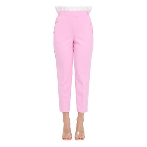 ViCOLO Cropped Trousers Pink, Dam
