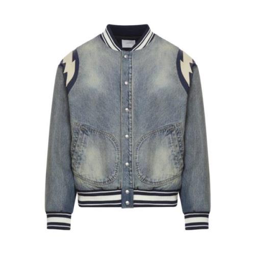 Rhude Bomber Jackets Blue, Herr