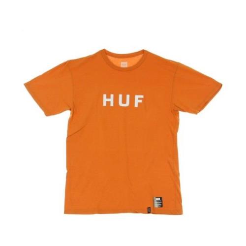 HUF Rust Streetwear Logo Essentials T-Shirt Orange, Herr