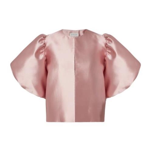 By Malina Cleo pouf sleeve blouse Pink, Dam