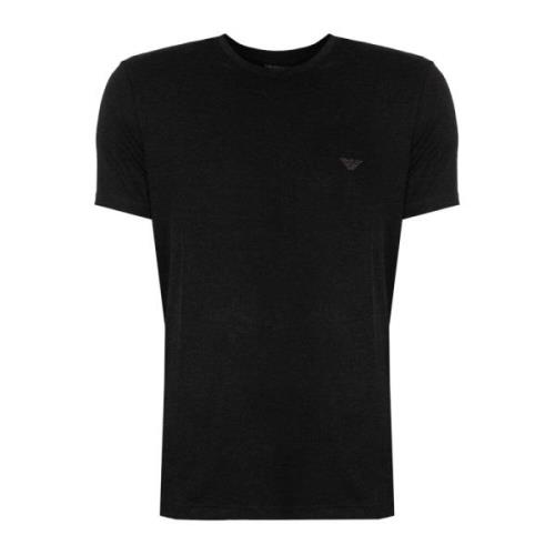 Emporio Armani Klassisk Rund Hals T-shirt Black, Herr