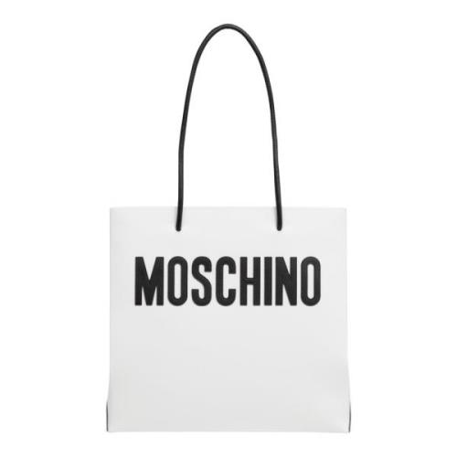Moschino Logo Tote bag White, Dam