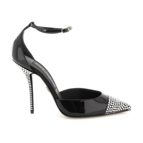 Dolce & Gabbana Rhinestone Patentläder Pumps Black, Dam