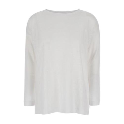 Allude Long Sleeve Tops White, Dam