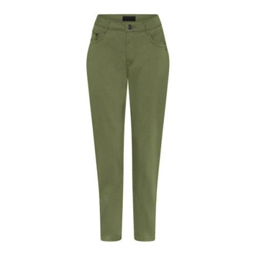 C.Ro Slim-fit Trousers Green, Dam