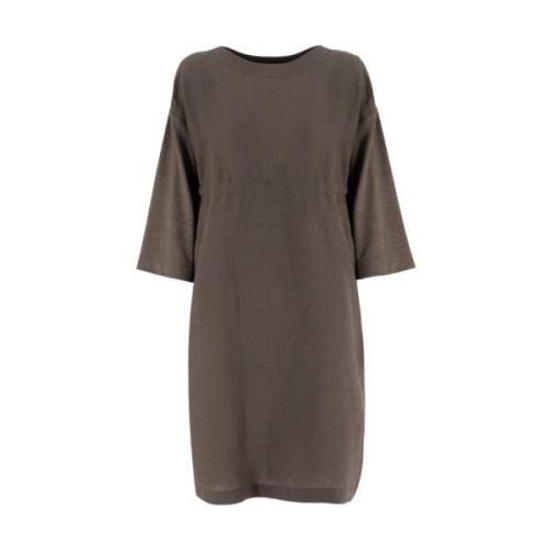 Le Tricot Perugia Midi Dresses Brown, Dam