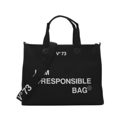 V73 Tote Bags Black, Dam