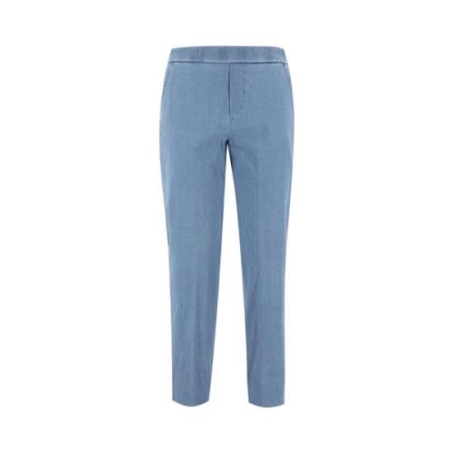 Panicale Slim-fit Trousers Blue, Dam