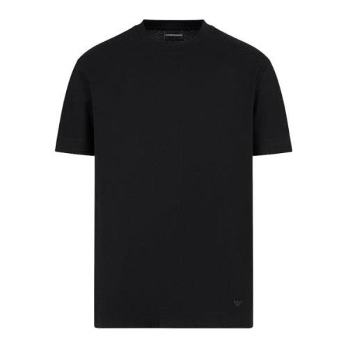 Emporio Armani Jacquard Jersey T-shirts och Polos Black, Herr