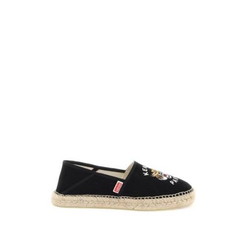 Kenzo Tiger Broderad Canvas Espadriller Black, Herr