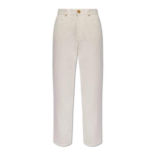 Balmain Straight jeans White, Dam