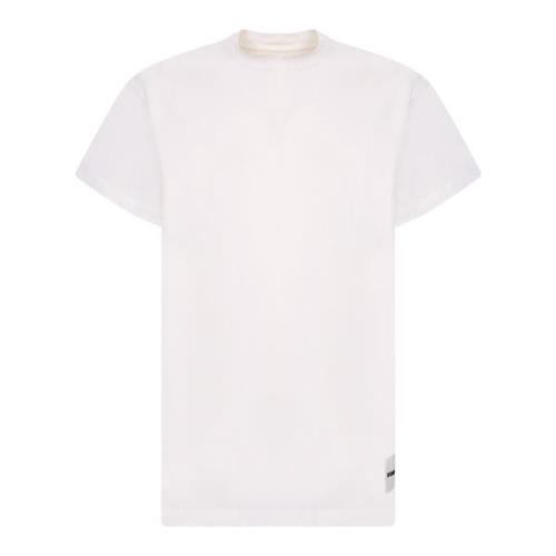 Jil Sander Vita T-shirts i Minimalistisk Stil - 3-Pack White, Herr