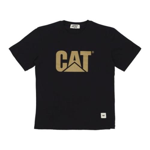 CAT Logo Tee Streetwear Svart Black, Herr