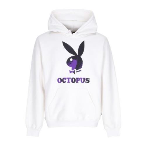 Octopus Playboy Logo Hoodie Vit Streetwear White, Herr