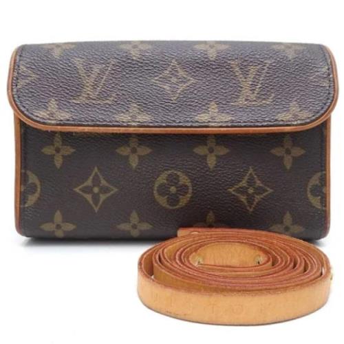 Louis Vuitton Vintage Pre-owned Canvas axelremsvskor Brown, Dam