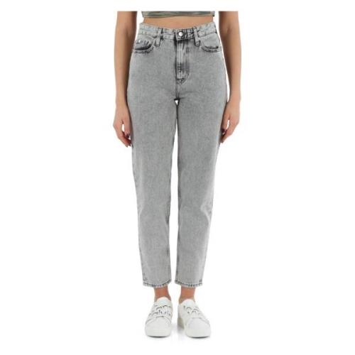 Calvin Klein Jeans Högmidjade Mom Fit Jeans Gray, Dam