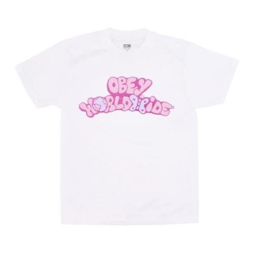 Obey Global Butterfly Classic Tee Vit White, Herr