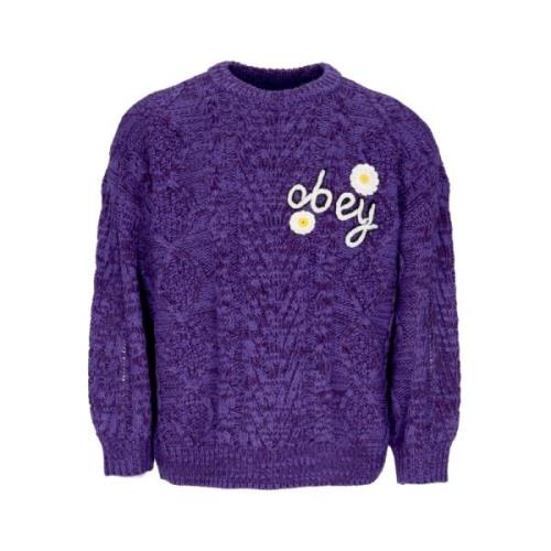Obey Flora Passion Flower Sweater Purple, Dam