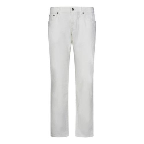 Etro Straight Jeans White, Herr