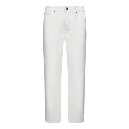 Palm Angels Straight Trousers White, Herr