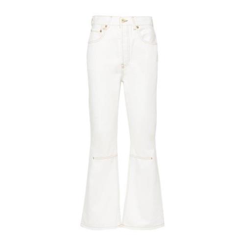 Jacquemus Flared Jeans White, Dam