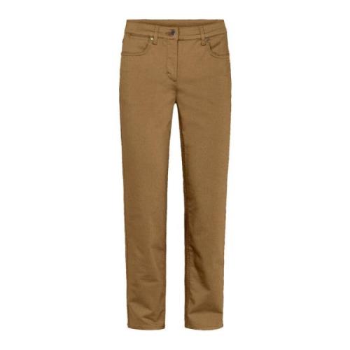 LauRie Slim-fit Trousers Brown, Dam