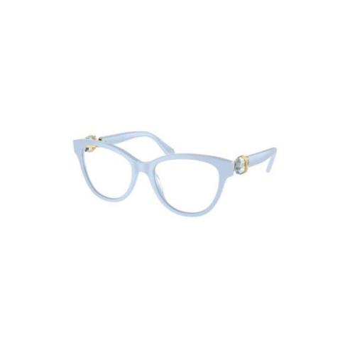Swarovski Blå Ram Stiliga Glasögon Blue, Unisex