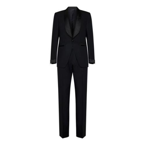 Tom Ford Single Breasted Suits Blue, Herr