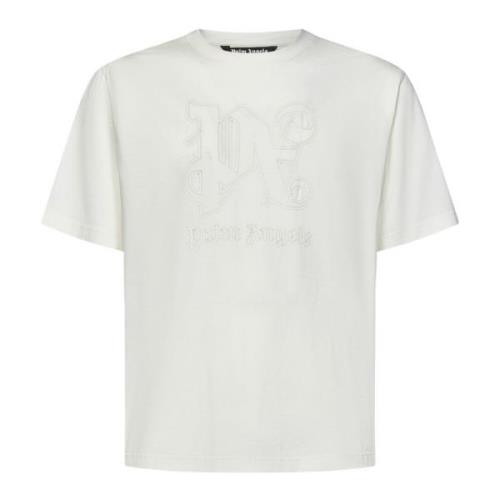 Palm Angels Vita T-shirts och Polos White, Herr