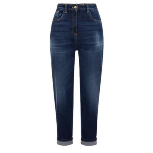 Elisabetta Franchi Cropped Jeans Blue, Dam