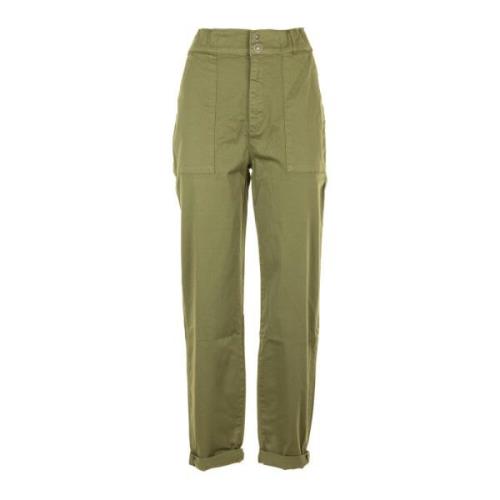 Reiko Straight Trousers Green, Dam
