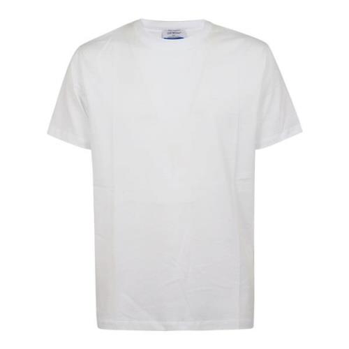 Off White Broderad Slim Fit Vit T-shirt White, Herr