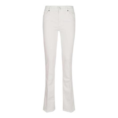 7 For All Mankind Boot-cut Jeans White, Dam
