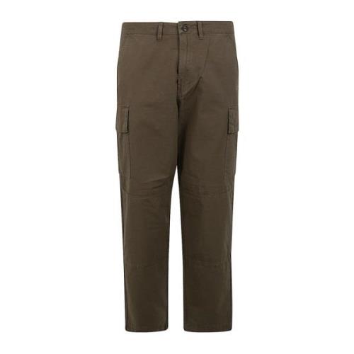 Barbour Cropped Trousers Green, Herr
