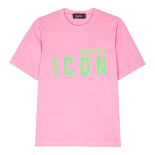 Dsquared2 Bomull Jersey T-shirt Pink, Dam