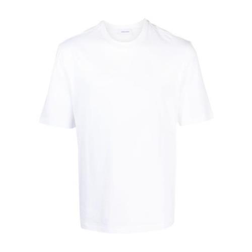 Salvatore Ferragamo Vit Crew-neck T-shirt och Polos White, Herr