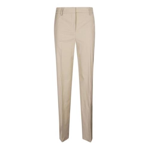 PT Torino Slim-Fit Amber Sand Trousers Beige, Dam