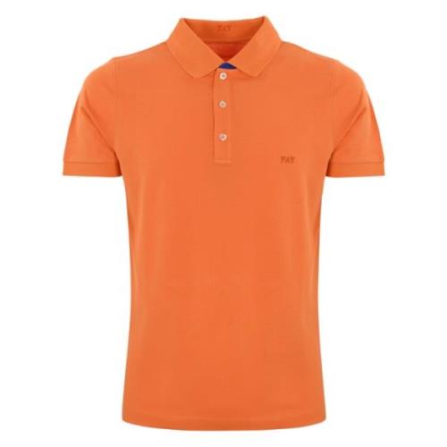 Fay Polo Shirts Orange, Herr