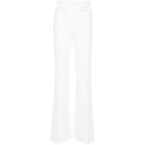 Elisabetta Franchi Wide Trousers White, Dam