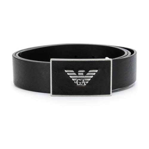 Emporio Armani Belts Black, Herr