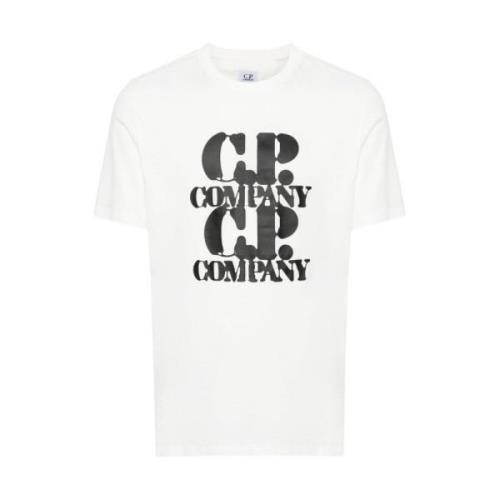 C.p. Company T-shirt med logotryck White, Herr